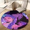 1pc KPop Demon Hunters18 Design Printed Area Round Carpet for Bedroom Living Room Home Decor Rugs Mat Non Slip Mat Rug for Bedside