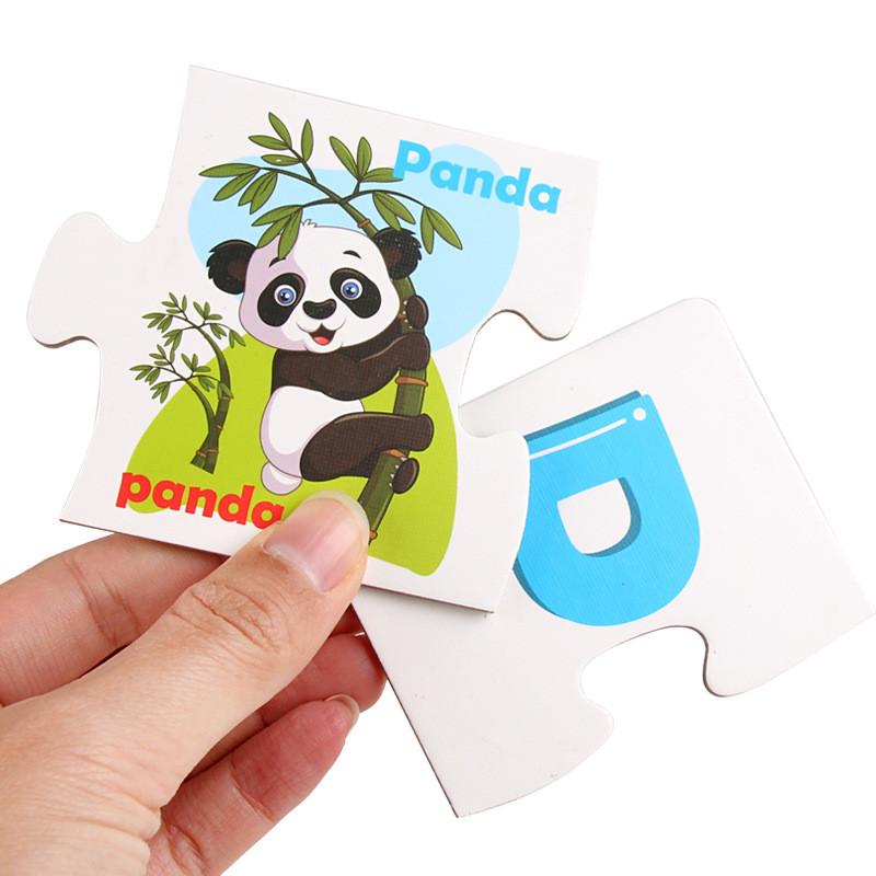 Childrens Alphabet Matching Cards With Diy Puzzle For Early Learning And Cognitive Development