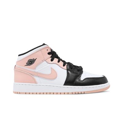 Air 1 Mid Grade School 'Crimson Tint' (Unisex) White / Black / Crimson Tint Kids' Basketball Shoes 554725 133