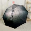 Player Action Field Automatic Umbrella Sturdy 8-Rib Shaft Sturdy Construction for Outdoor Daily Use Fashion Lovers Wedding Party Gift