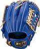 ZETT Youth Baseball Soft Navy X Pastel Brown Size BJGB74550F Glove, Steer, All-Around, Left-Handed Throw, (2532), LL,