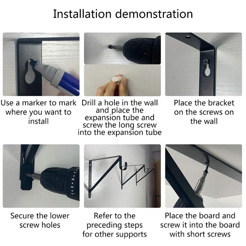 Heavy Duty Closet Shelf Brackets Set Iron Closet Storage Shelf Brackets Set Wall Mounted Organizes Supports for House