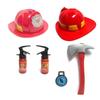 Firefighter Costume Toy Accessories Firefighter Role Play Dress-Up Set for Kids