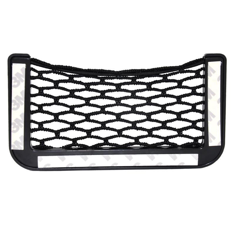 1pcs/2pcs Car Organizer Storage Bag Auto Paste Net Pocket Phone Holder Car Accessories 20*8CM 8*15CM Universal