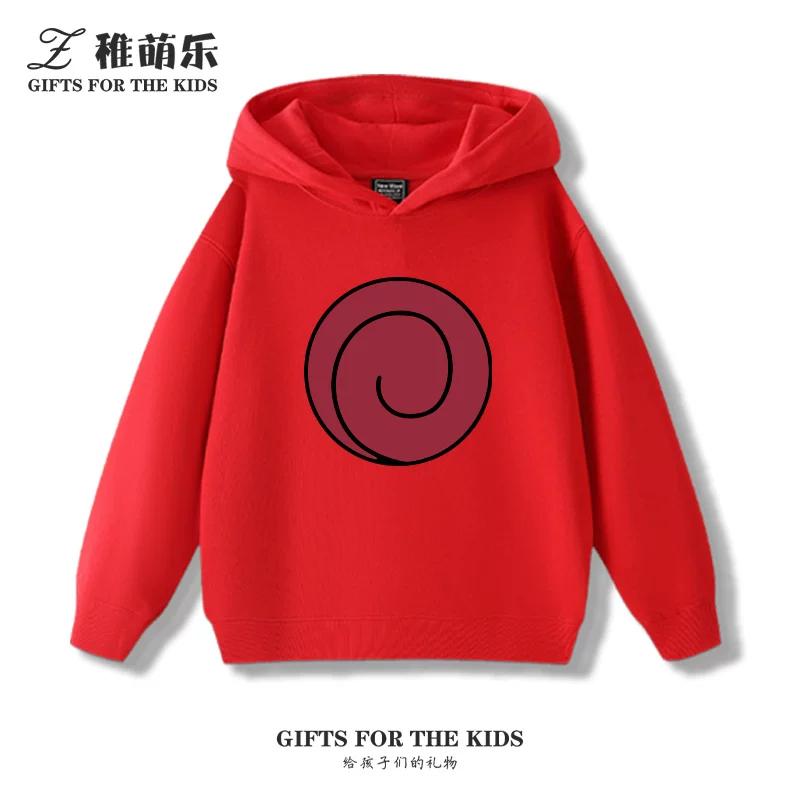 Sudadera con capucha infantil con estampado divertido de Naruto Uzumaki, sudadera informal de otoño/invierno para niños y niñas.