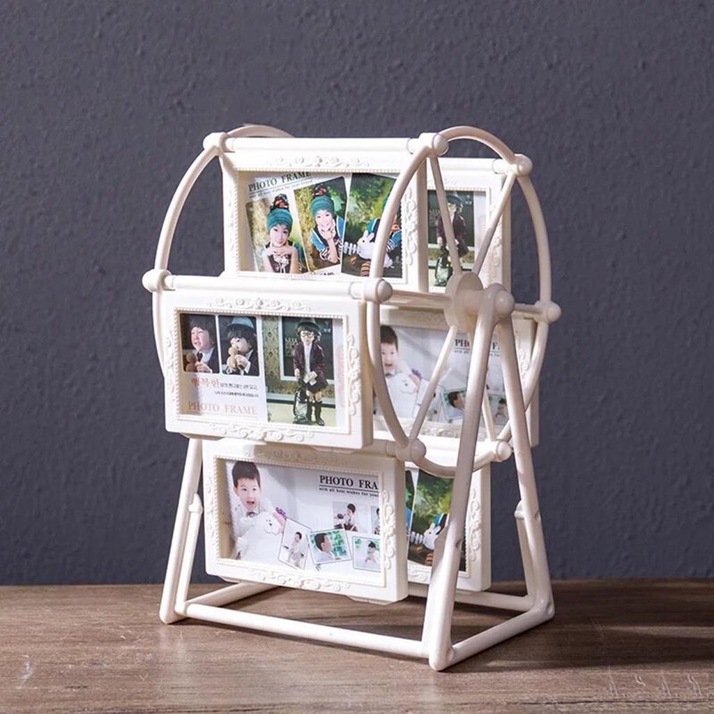 Creative Rotatable FerrisWheel PhotoFrame4-inch Photo FrameBirthday Gift Photo Display ShelfFor HomeRoomLiving RoomOffice Decor