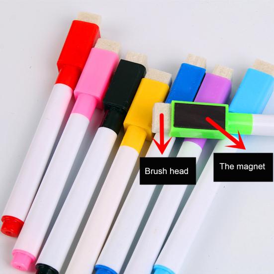 8Pcs Painting Pens Watercolor Erasable Plastic Practical Color Gel Ink Pen for Office