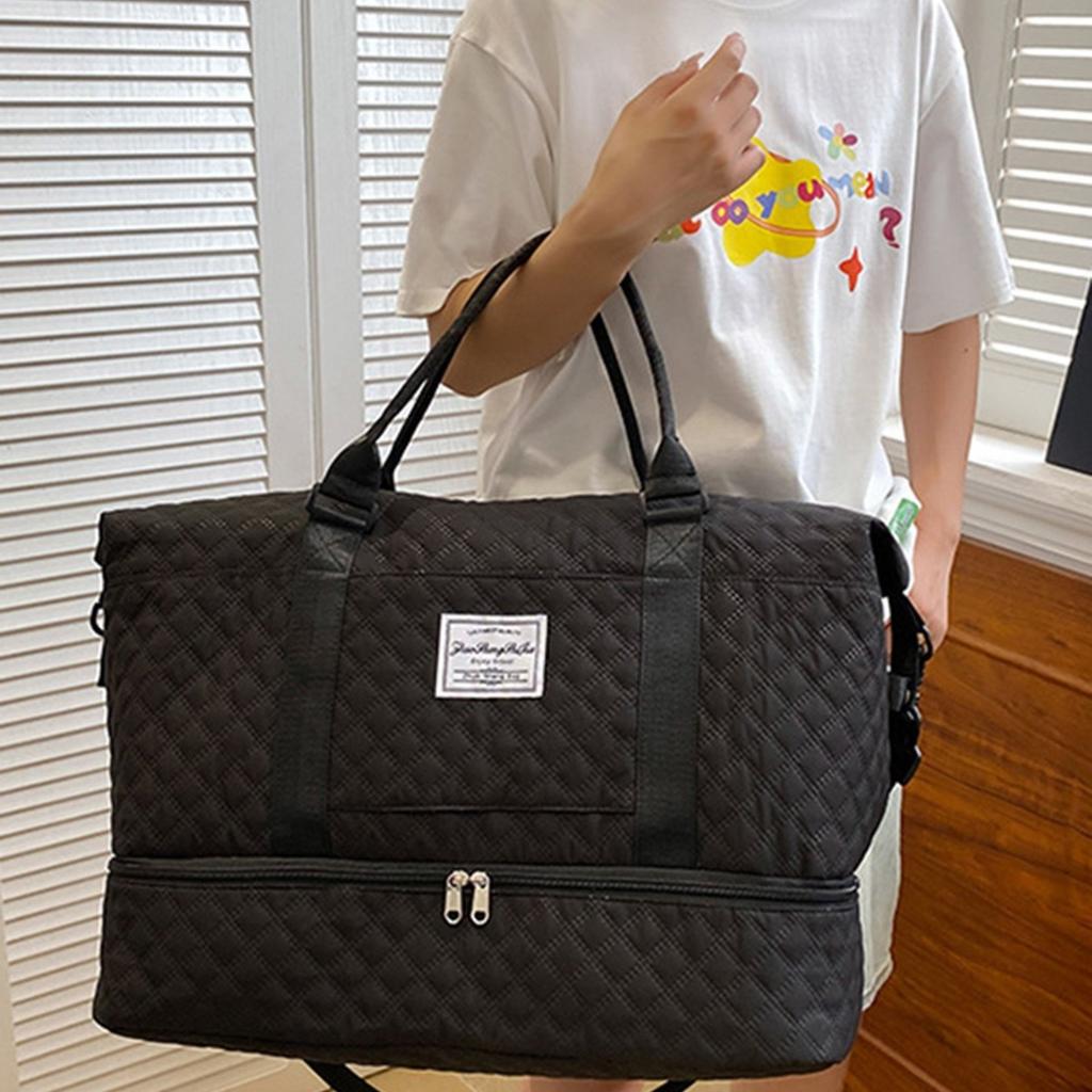 Personalized Casual Large Capacity Multi-layer Handbag Extra Large Capacity Commuter Quilted Embroidery Personalized Casual Travel Bag