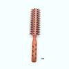 Hair Drying Styling Curly Barber Dye Rubber Wood Comb Boar Bristle Round Brush With Natural Wooden Handle
