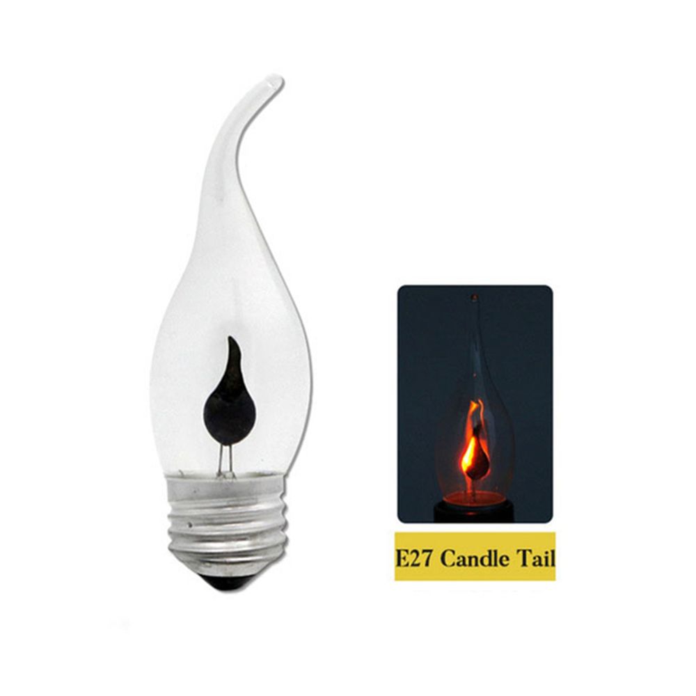Flame Effect Candle Tail Energy Saving Night Light LED Light Bulb Candle Light Candle Tip Lamp