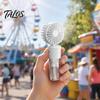 Talos Portable Handheld Misting Fan, 4 Speed Rechargeable Personal Mist Small Summer Cooling Fan with Water Spray for Travel Home Office