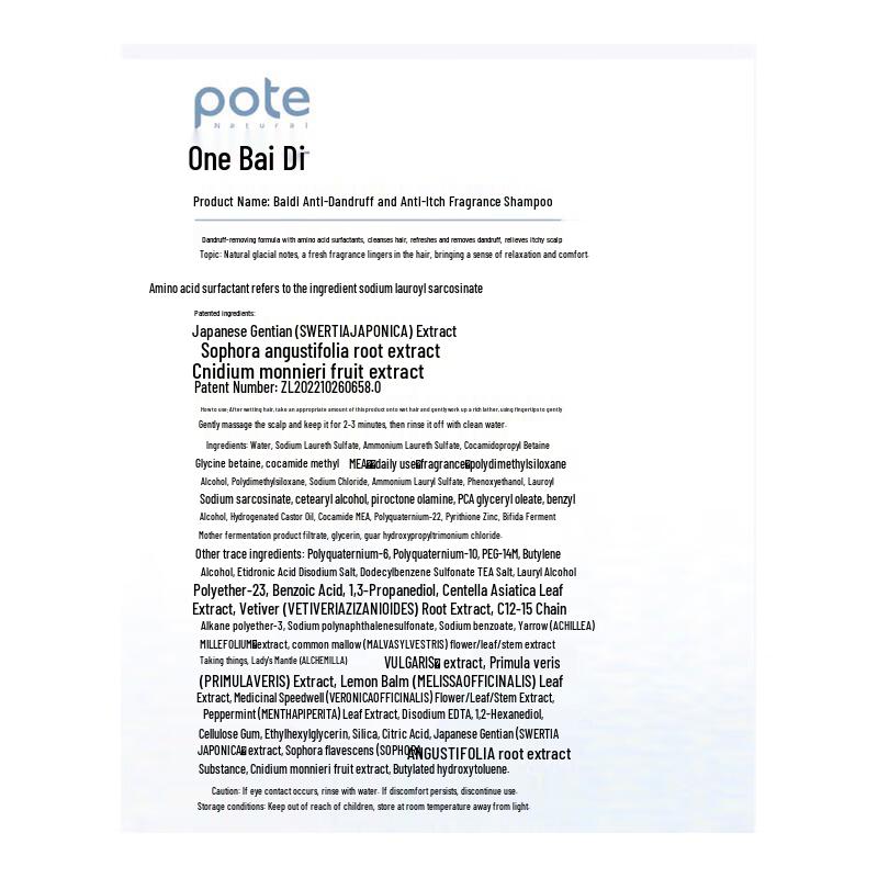 Borthe Anti-Dandruff & Anti-Itch Scented Shampoo