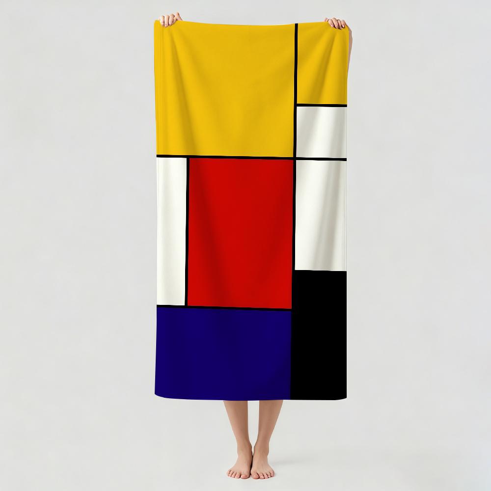 Art M-Mondrian Handtuchtrockner Badetuch Anwendbar für Leichtes Schwimmen Camping Yoga Strand Aus