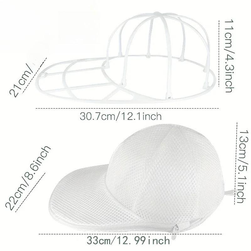 Hat Washing Protection Bag Portable Anti Deformation Baseball Cap Cleaning Pouch Soft Mesh Storage for Home