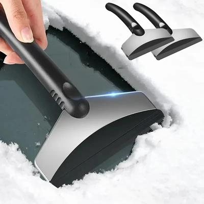 2 szt. Skrobaczka do śniegu i lodu do samochodu, skrobaczka do szyb, łamacz lodu, łopata do śniegu, narzędzia do czyszczenia, szybkie czyszczenie, szczotki do szkła, akcesoria samochodowe