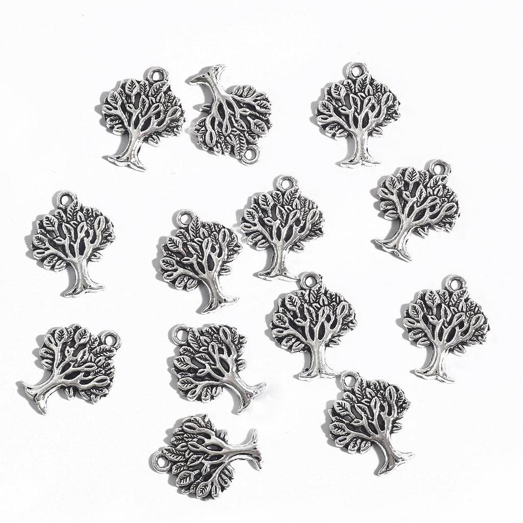 Alloy Hollow Tree Shape Accessories For Jewelry Component Making DIY Necklace Bracelet Charm Decoration