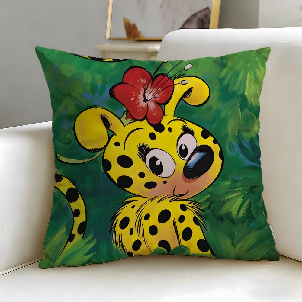 Klassische Cartoon Marsupilami Kissenbezug Weich Leicht zu Waschen Kissenhülle Vielseitig für Sofa Bett Reisen und Büro