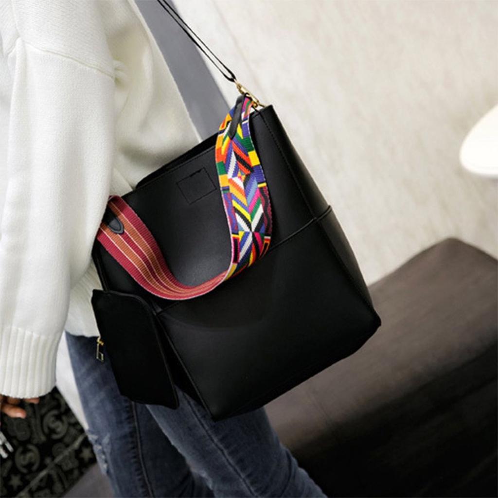 wide strap bucket bag