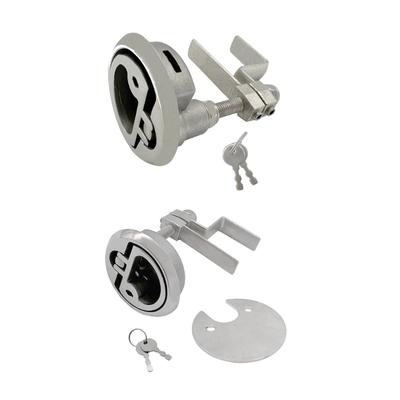 Travas de Puxar Redondas Embutidas com Design de Chave Aço Inoxidável Trava de Piso Resistente à Corrosão Travas de Puxar Embutidas para Barco