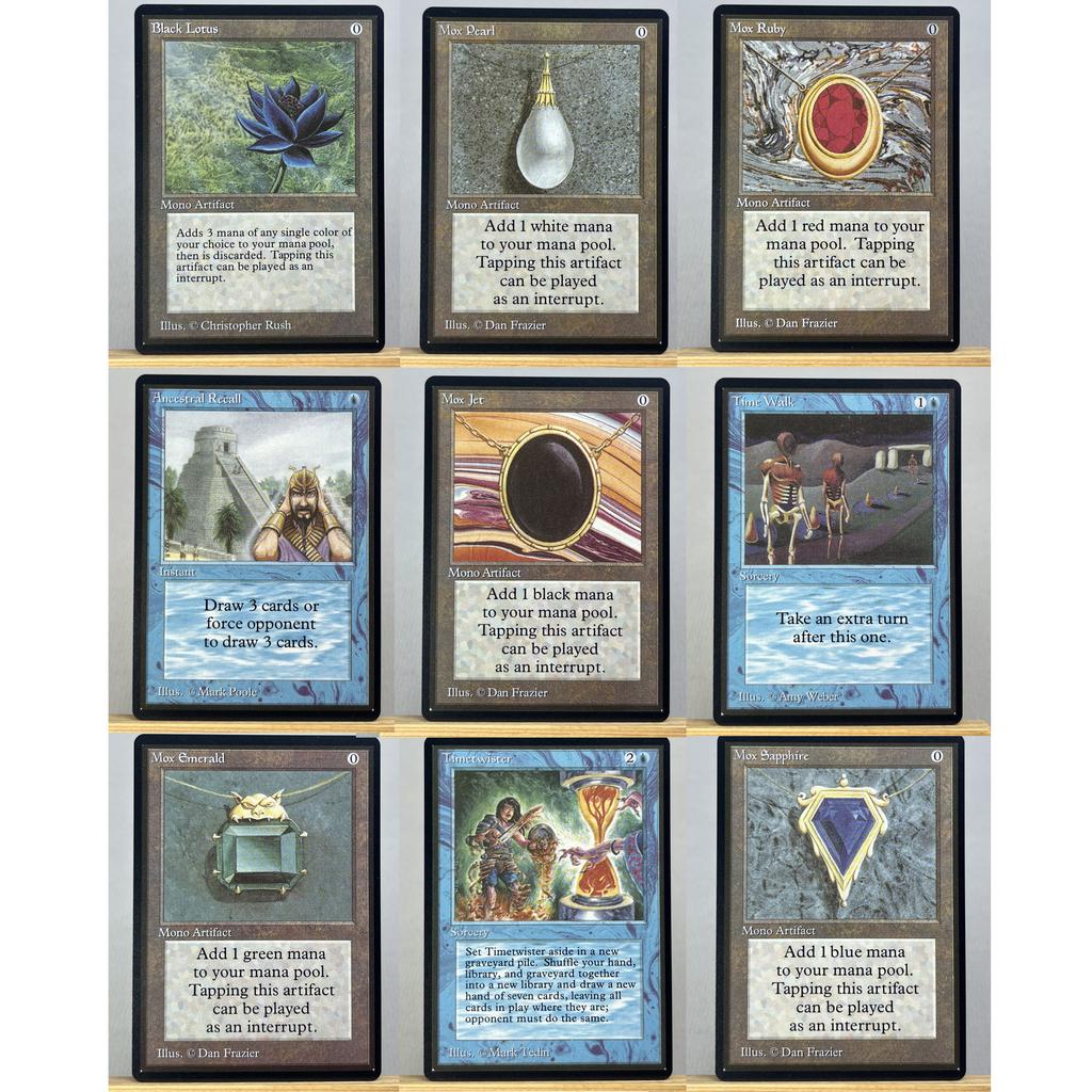 Αναθεωρημένο Unlimited MIX1-001 Tcg proxy μαγικές κάρτες παιχνίδι στο σπίτι διπλές γαίες power9 μαύρο λωτό mox ζαφείρι υπόγεια συγκέντρωση