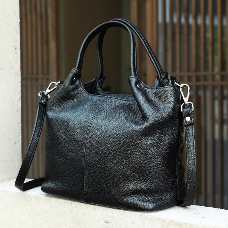Large-capacity Single-shoulder Bag, Fashionable and Versatile Genuine Leather Tote Bag, Multi-pocket Handbag, Crossbody Bag