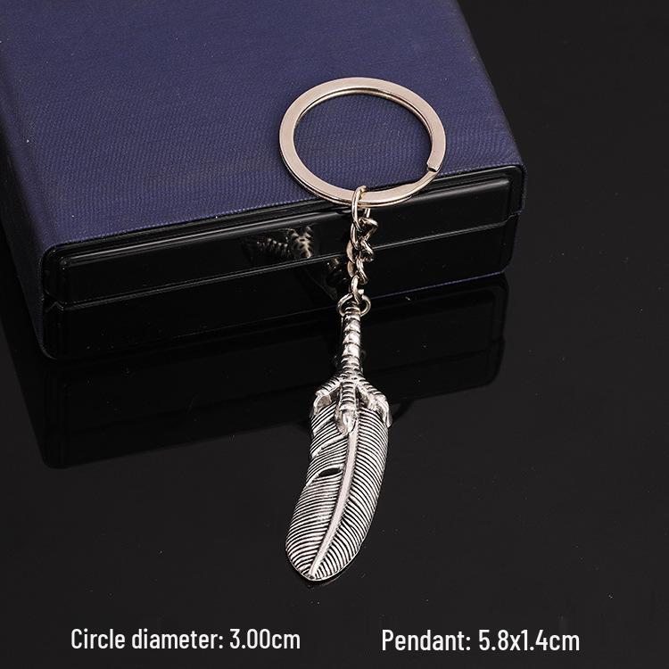 

Trendy Hip-Hop Wolf Tooth Cross Eagle Metal Keychain for Men & Women with Airplane Pendant