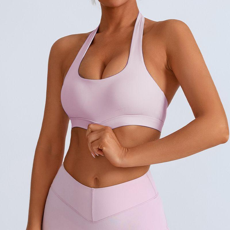 Cross-Border Fashion Sports Workout Bra Women's with Chest Pad Beauty Back High Elastic Quick-Drying Yoga Running Training Vest Bra