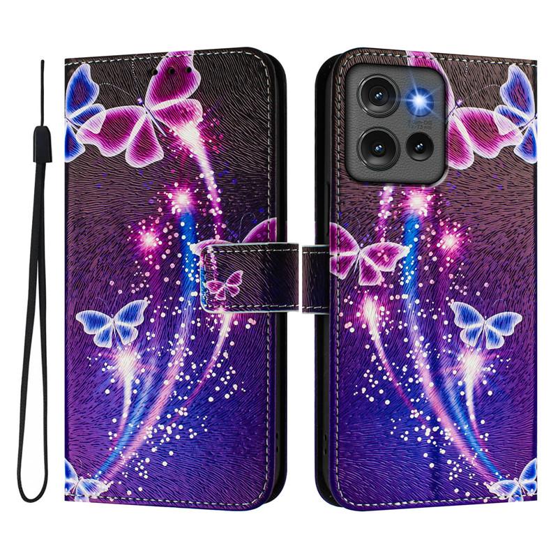Luxury Flip Leather Case For Motorola Edge 50 Pro 5G Flip Cover on For Moto Edge50 Neo Fusion Ultra 5G Wallet Bags Flower Cases