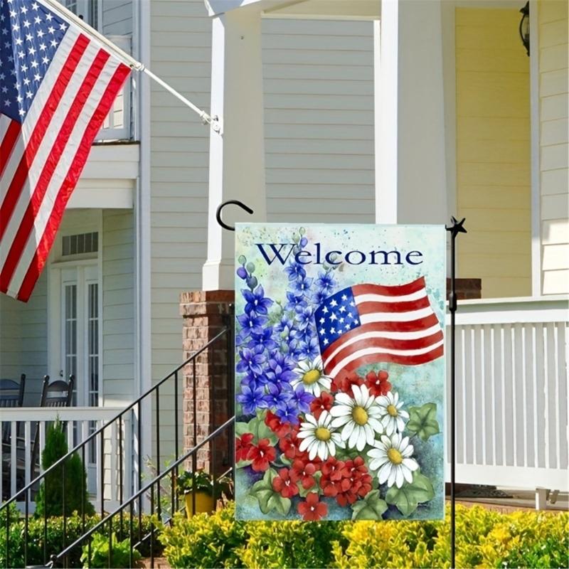 American Garden Flag Independence Memorial Day Yard Flag Outdoor Decorations