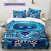 ASTRO BOT Custom Name Pattern Bedding,Quilt Set Quilt Cover Pillowcase Home Birthday Gift(1 * Duvet Cover + 2 * Pillowcase, Without Core)