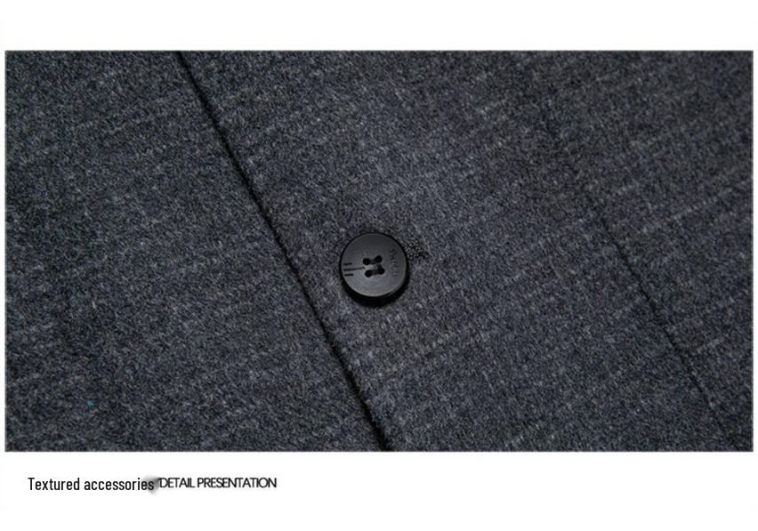 2026 Men's High-End Designer Double-Sided Cashmere Wool Jacket - Stand-Up Collar, Business Casual, Autumn/Winter Collection.