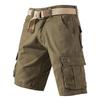 Men's Summer Plus Loose Casual Shorts with Multiple Pockets and Workwear, Cropped Pants