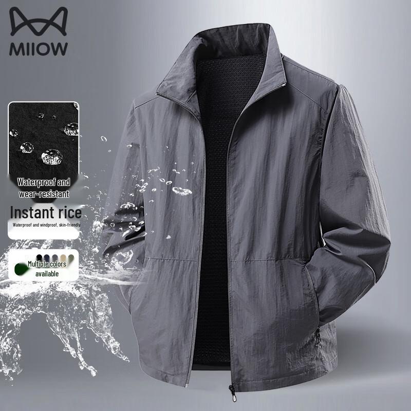 Herren Casual Stehkragen Windbreaker Jacke