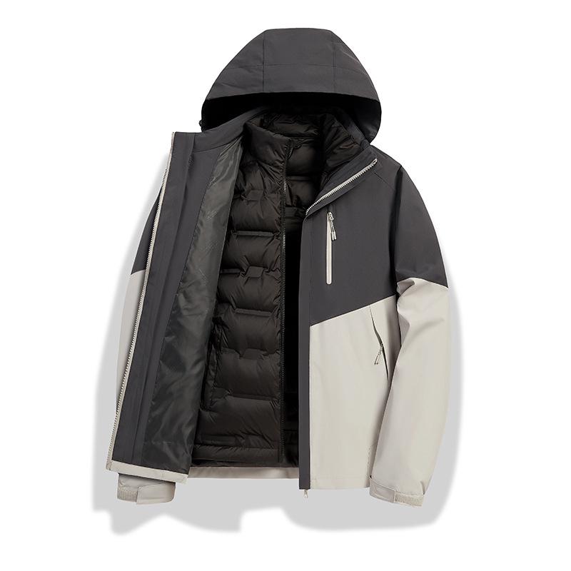 Autumn/Winter 2024 High-End Windproof Jacket with Three-Proof Fabric & 90% White Duck Down Liner for Couples