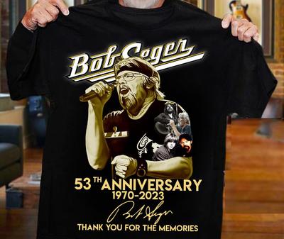 Bob Seger Thank You Memories Cotton Black All Size  Unisex Shirt BT177 Unisex T-Shirt