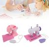 Children Sewing Machine Toy DIY Electric USB Rechargeable Sewing Machine Toy Set for Children