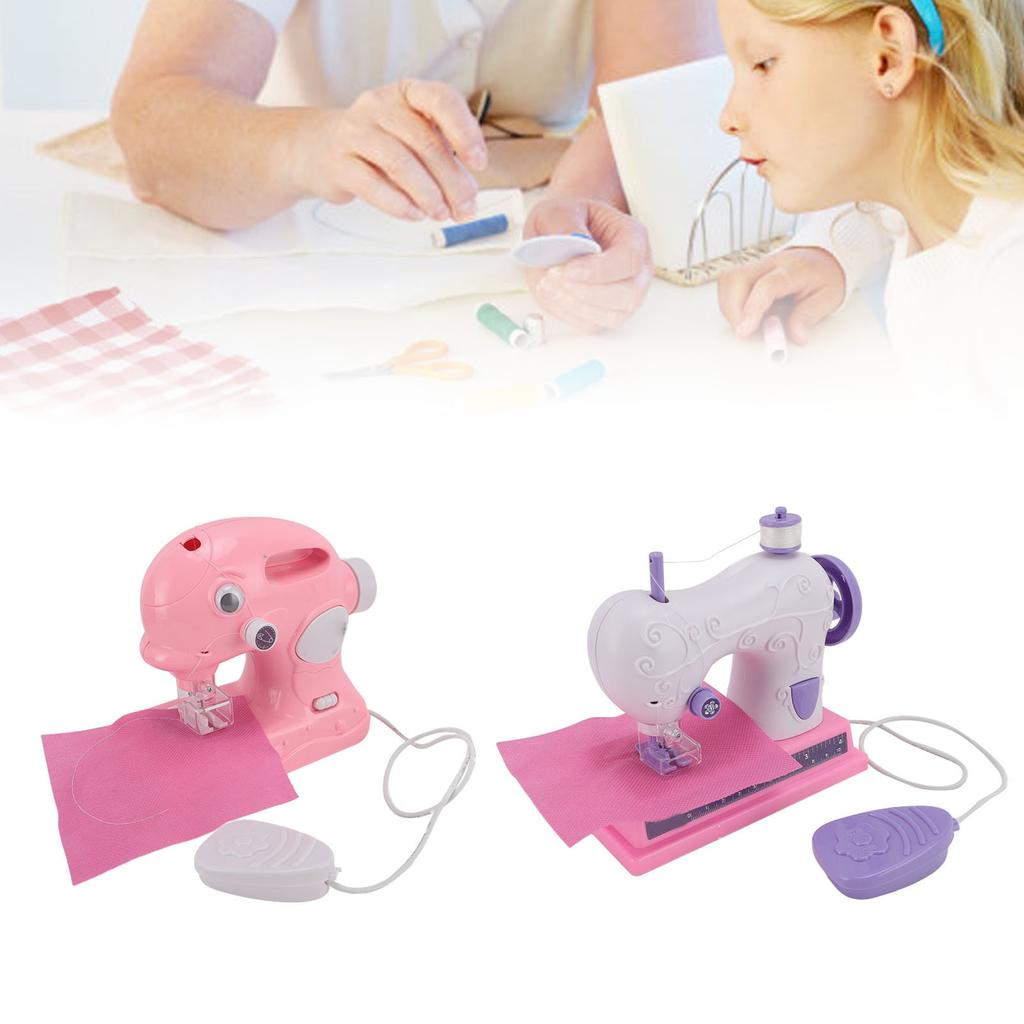 Children Sewing Machine Toy DIY Electric USB Rechargeable Sewing Machine Toy Set for Children