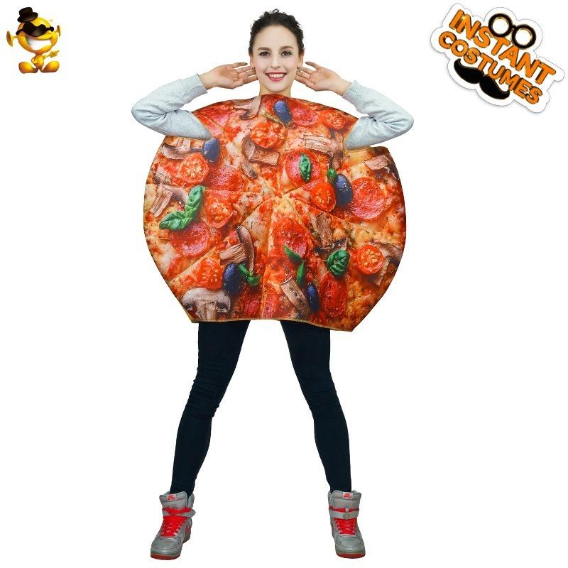 Adult Halloween Funny Spoof Sponge Food Pizza Party Stage Costume Cosplay Costume