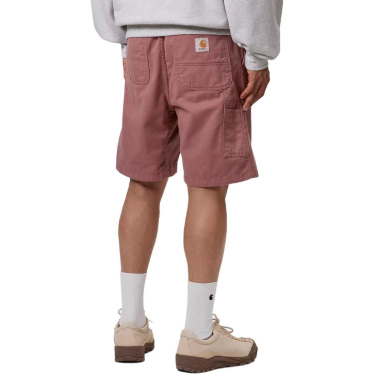 Carhartt WIP Solid Color Elastic Straight Leg Casual Shorts Men Shorts Red I0304802OSGD