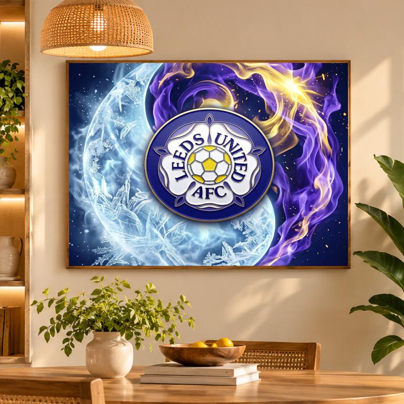 5D Diamond Painting Leeds United Football DIY Full Drill Diamond Art Kit Home Decoration