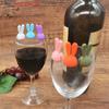 Hot 6Pcs Wine Glass Marker Creative 3D Rabbit Ears Silicone Drink Charms Wine Identifier For Champagne Cocktails