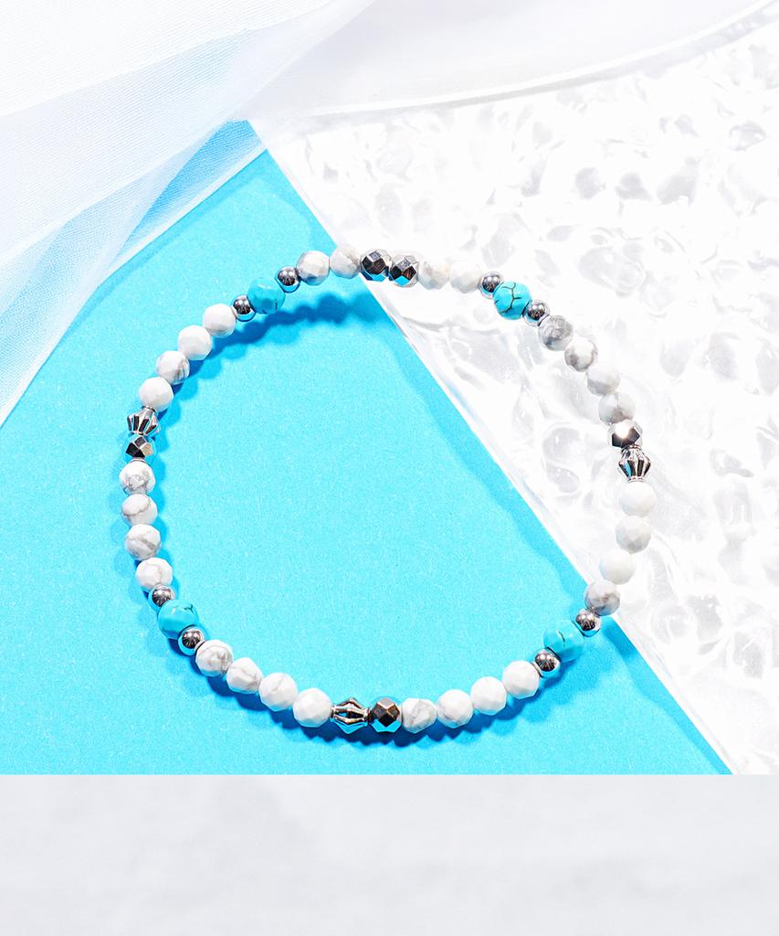 Polalita Polaris Turquoise Howlite Bracelet (Plt-Br-136_Wt)