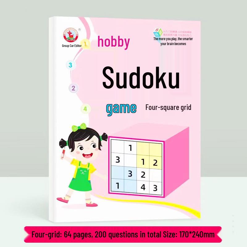 Beginner Sudoku Game for Kids: 4x4, 6x6, 9x9 Grids - Logical Thinking Educational Toy for Primary School Students