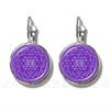 2018 New OM Yoga Stud Earrings Classic Chakra Mandala Glass Jewels Sacred Geometric Blue Flower Gift For Friends Brithday Gift