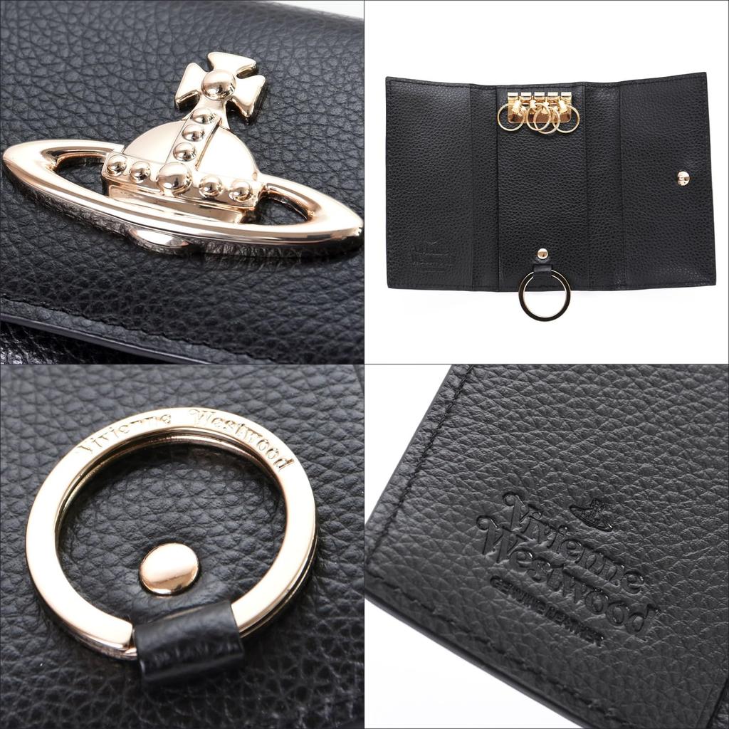 Vivienne Westwood EXECUTIVE Echtleder Schlüsseletui für Damen mit Einkaufstasche (13-20-951123-00) (Keine Personalisierung, Schwarz) [Gebraucht]