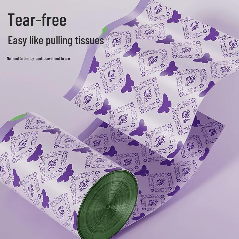 Lavender Tear-Free Drawstring Kitchen Trash Bags - Extra Thick, Household, Handheld, Plastic Cleaning Bags