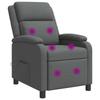 Massage Recliner Dark Gray Fabric