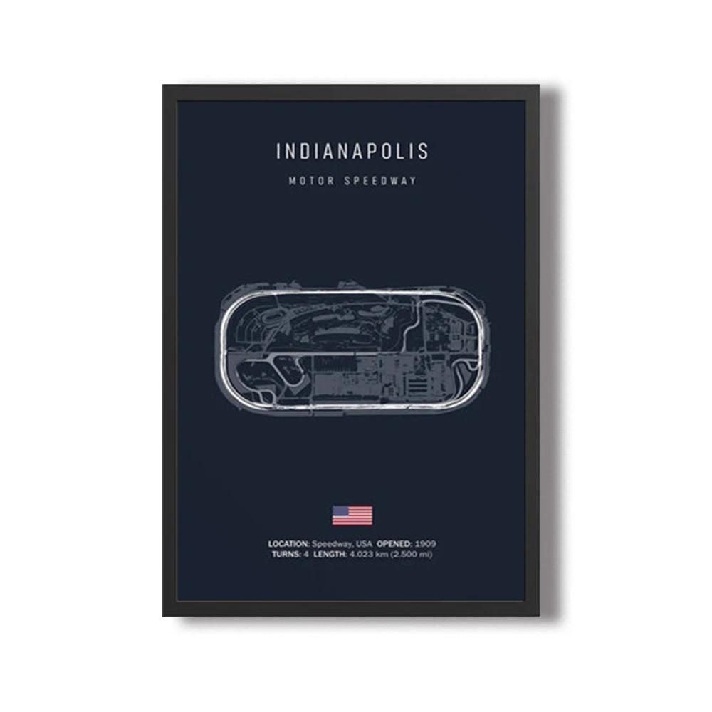 Formula 1 Imola Monaco Okruhová trať Nástěnné umění Plakáty Mapa Světových formulových závodů Dekorace pokoje Plátno Malba Obrázky Tisk Umělecká díla