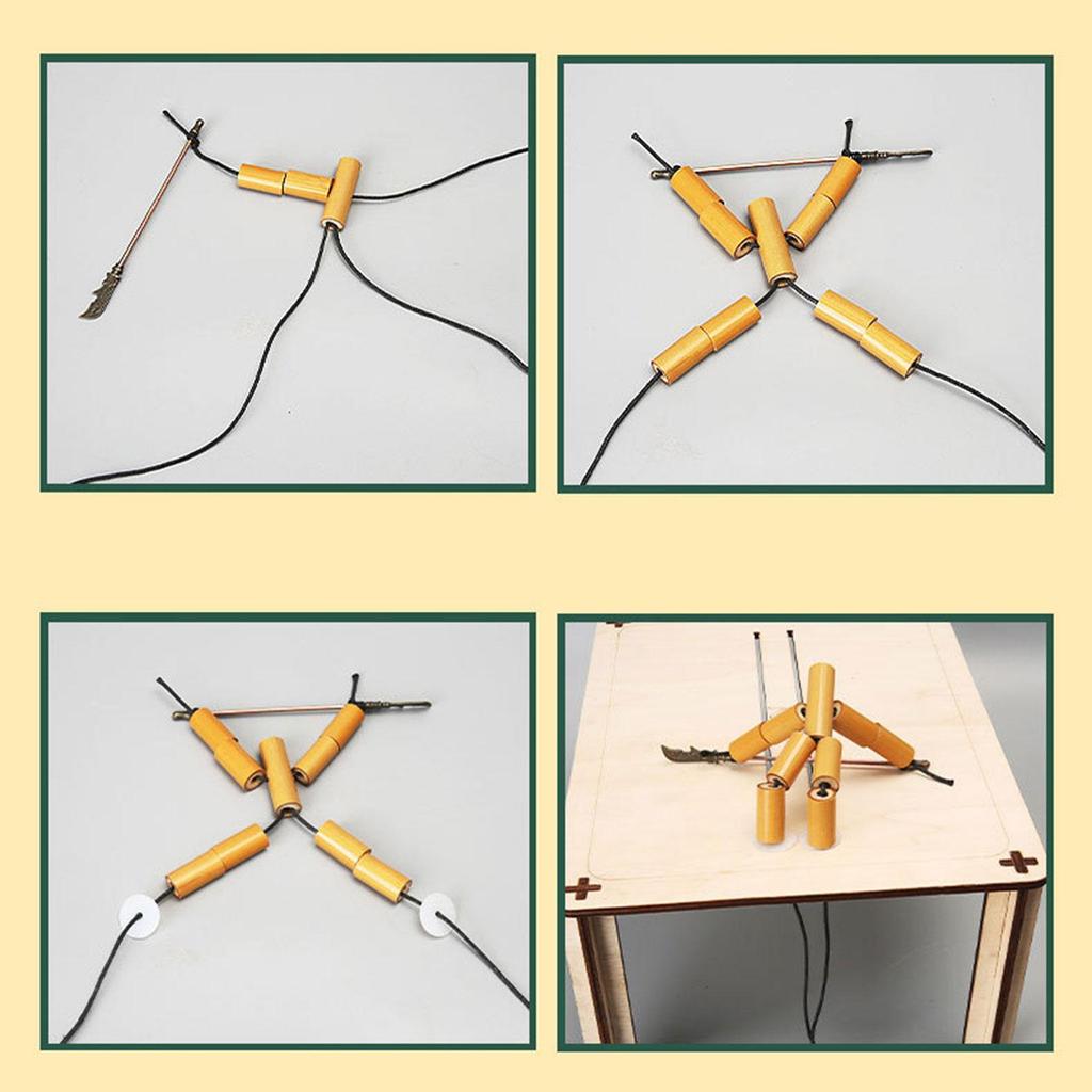 Bamboo Man Puppet Game for Tabletop Fun