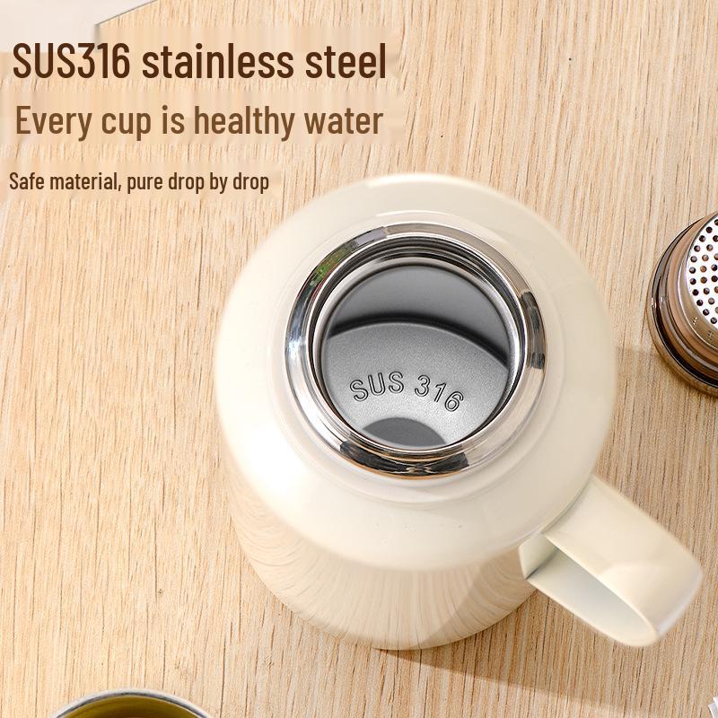 316 Stainless Steel Smart Thermos Flask with Tea Separator and Insulated Design